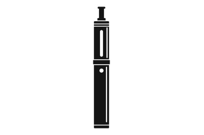 Steel vape pen icon, simple style