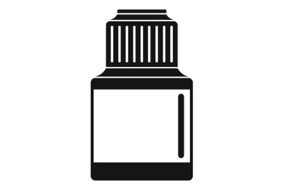 Vaping liquid bottle icon, simple style