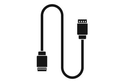 Charging vape cable icon, simple style