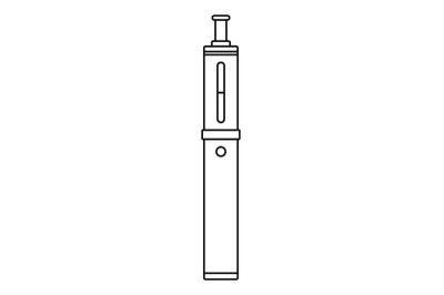 Steel vape pen icon, outline style