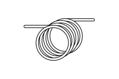 Spiral cable icon, outline style