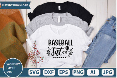 Baseball sister svg