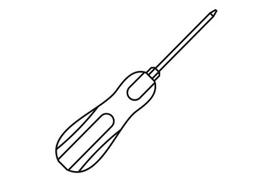 Screwdriver icon, outline style