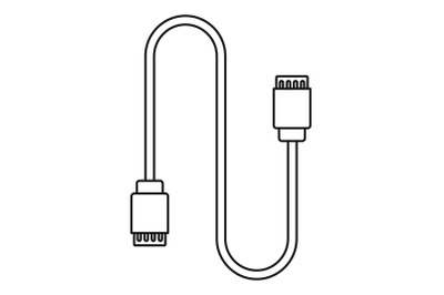 Charging vape cable icon, outline style