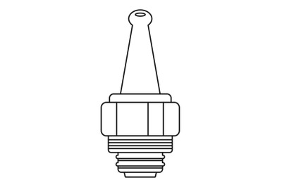 Mouth piece vape icon, outline style