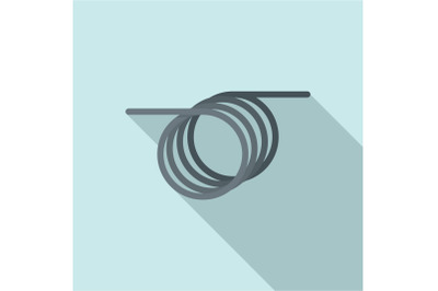 Spiral cable icon, flat style