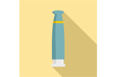 Rechargable vape battery icon, flat style