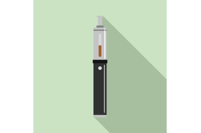 Steel vape pen icon, flat style