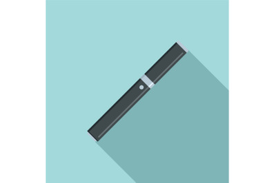 Closed vape pen icon, flat style