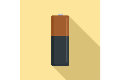 Vape box battery icon, flat style