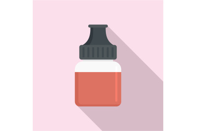 Fruit vape liquid icon, flat style