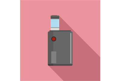 Vaping box icon, flat style