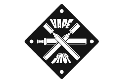 Vape shop logo, simple style