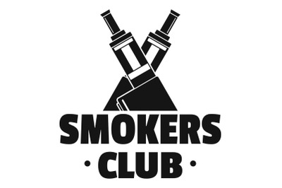 Vape smokers club logo, simple style