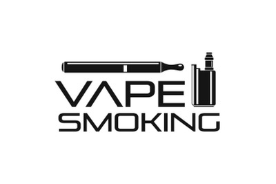 Vape man smoking logo, simple style