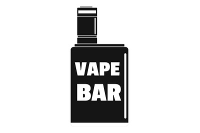 Vape box bar logo, simple style