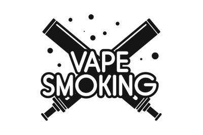 Vape smoking day logo, simple style