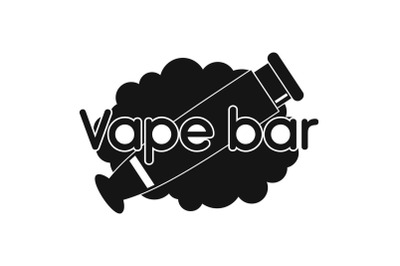 Vape bar logo, simple style