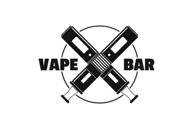 Modern vape bar logo, simple style