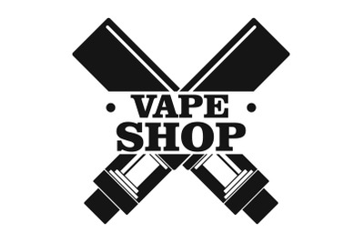 Modern vape shop logo, simple style