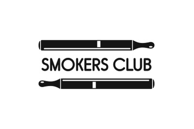 Smokers club logo, simple style