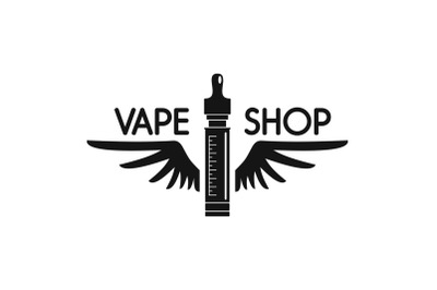 Wings vape shop logo, simple style