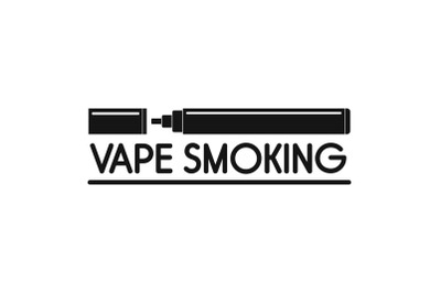 Vape smoking logo, simple style