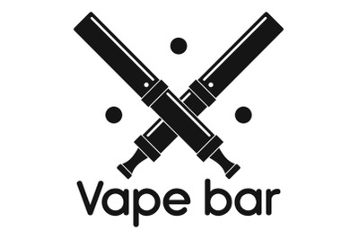 Trendy vape bar logo, simple style