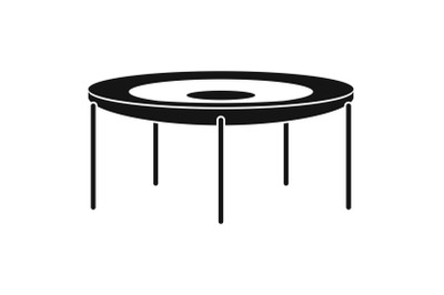 Round trampoline icon, simple style