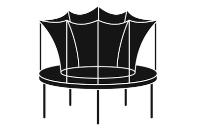 Kid trampoline icon, simple style