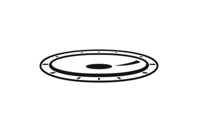 Amusement trampoline icon, simple style