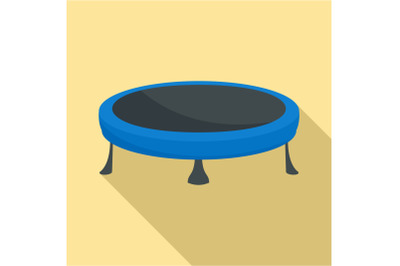 Trampoline icon, flat style