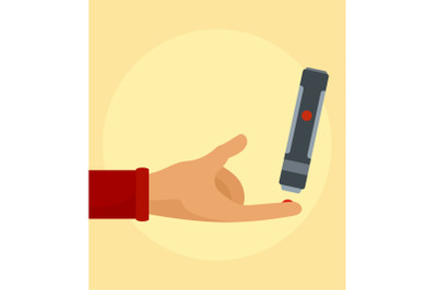 Take blood from finger background, flat style