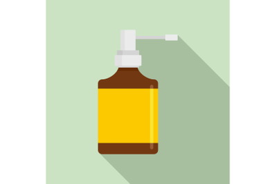 Respiration spray bottle icon, flat style