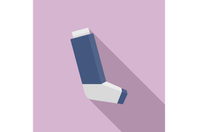 Allergy inhaler icon, flat style