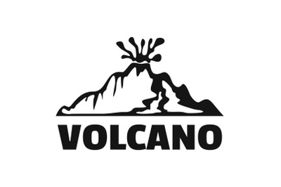 Volcano logo, simple style