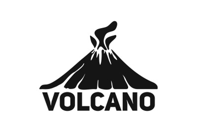 Volcano mountain logo, simple style