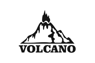 Fire volcano logo, simple style