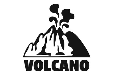 Smoke volcano logo, simple style