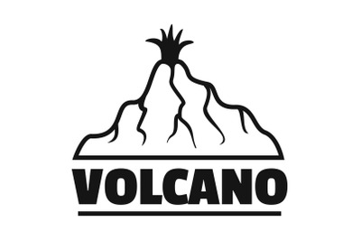 New volcano logo, simple style