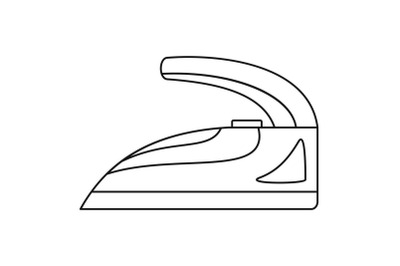 Steel iron icon, outline style