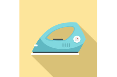 Electric iron icon, flat style