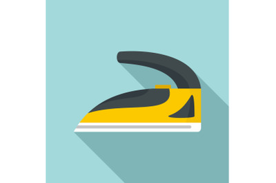 Steel iron icon, flat style
