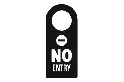 No entry room tag icon, simple style