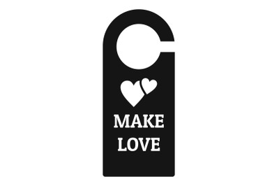 Make love room tag icon, simple style