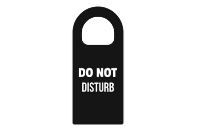 Do not disturb room tag icon, simple style