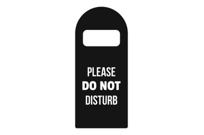 Please do not disturb room tag icon, simple style