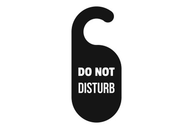 Do not disturb hotel tag icon, simple style
