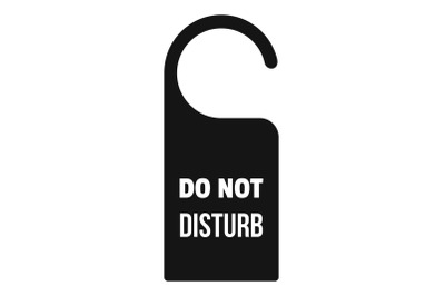 Room hanger disturb tag icon, simple style