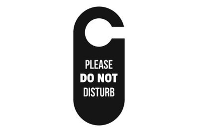 Do not disturb hanger tag icon, simple style